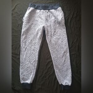 Gray Textured Jogger Pants